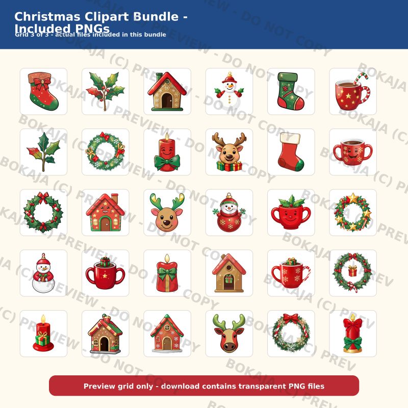 Christmas Clipart Bundle gallery image 4