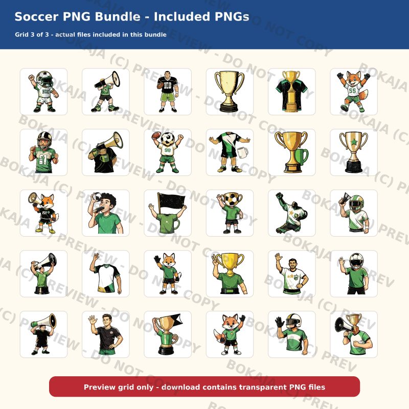 Soccer PNG Bundle gallery image 4