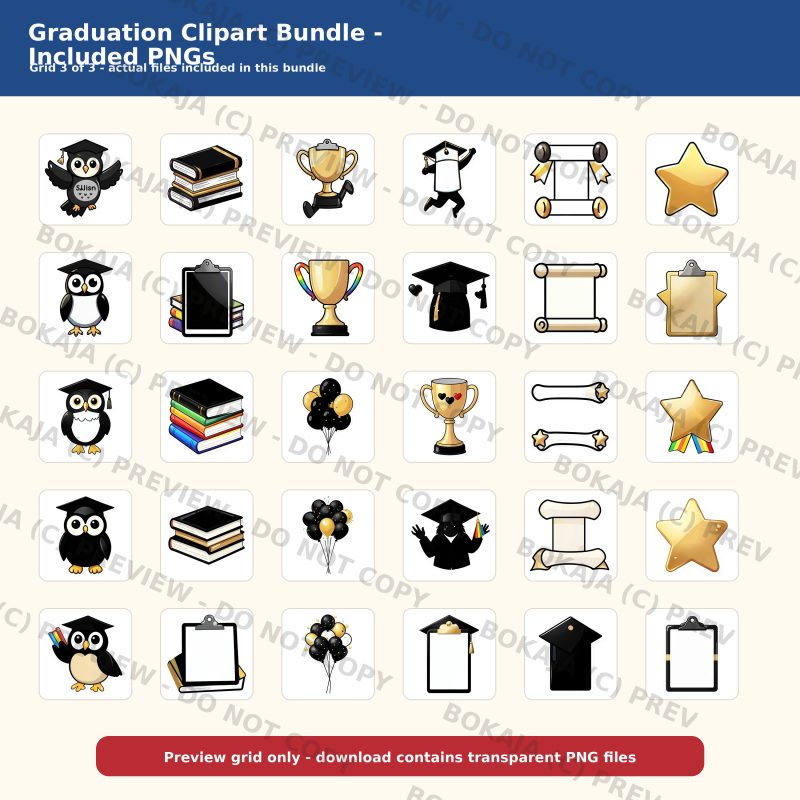 Graduation Clipart Bundle gallery image 4
