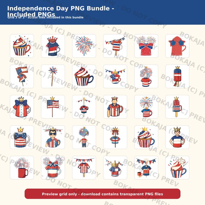 Independence Day PNG Bundle gallery image 4