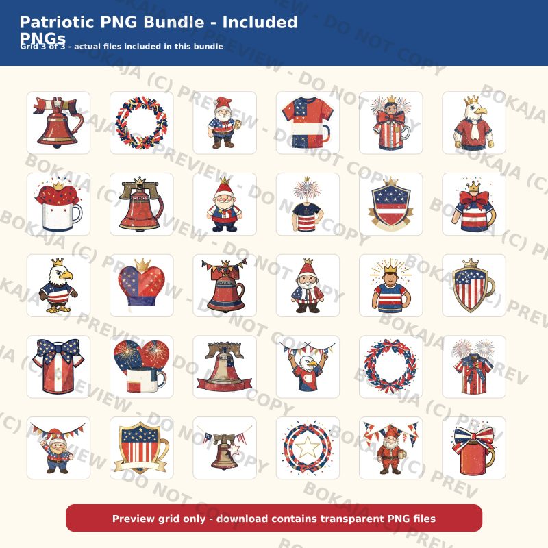 Patriotic PNG Bundle gallery image 4