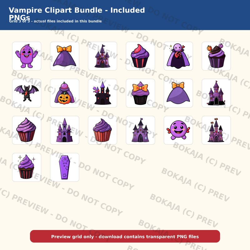 Vampire Clipart Bundle gallery image 4