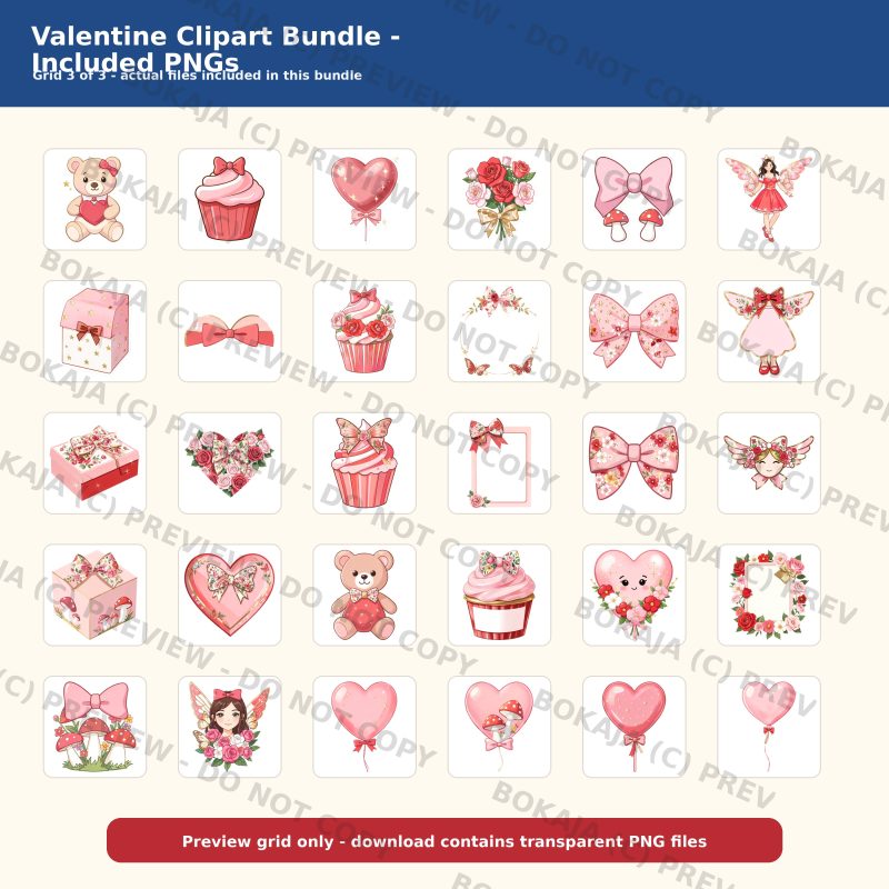 Valentine Clipart Bundle gallery image 4