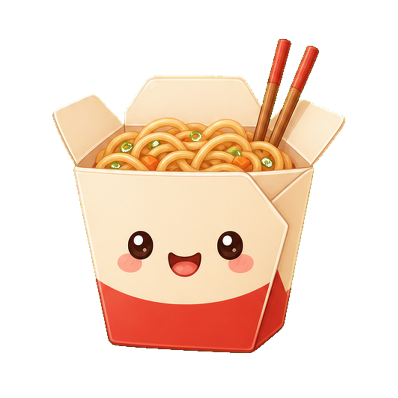 Chinese Food PNG - 10 Cute Takeout Kawaii Graphics - PNG Bundle image 6