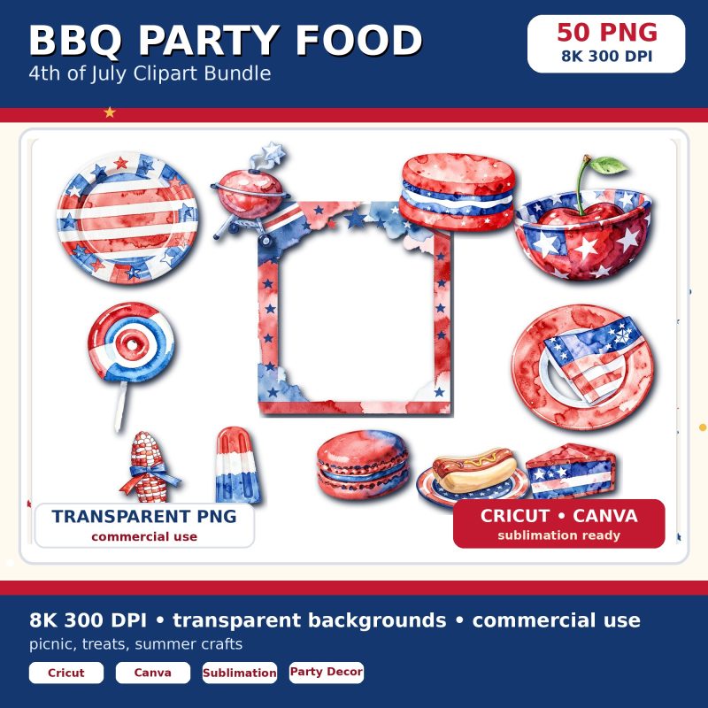 BBQ party food and treats 8K 300 DPI thumbnail