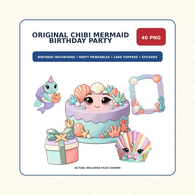 Quality V2 — Original Chibi Mermaid Birthday Party