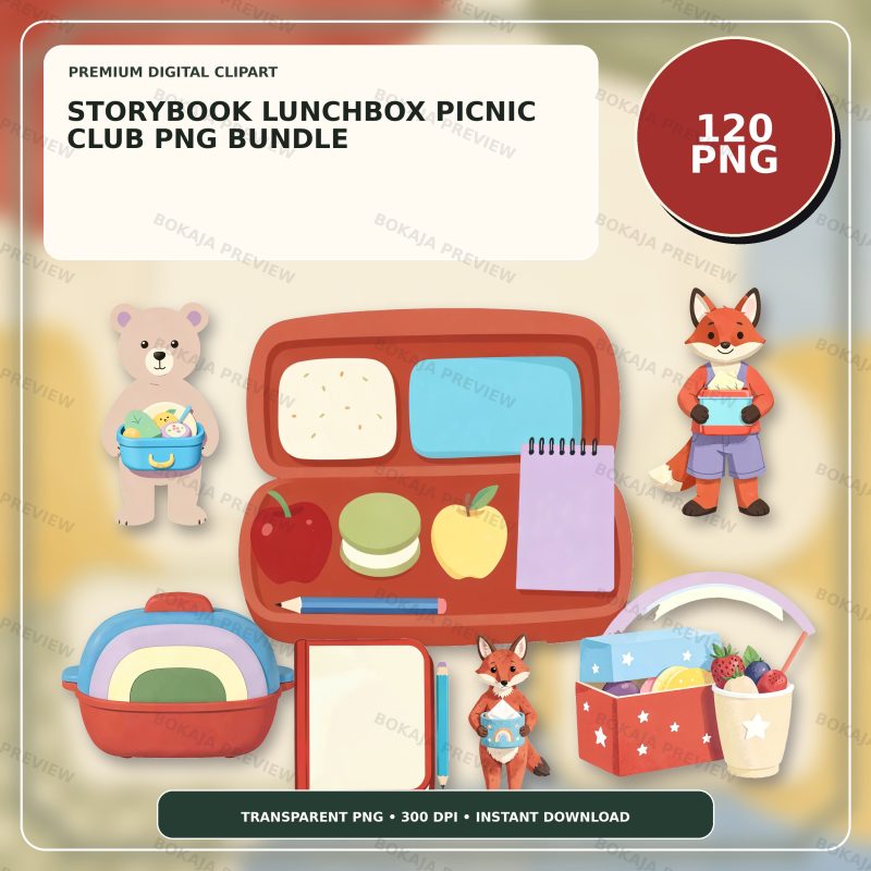 Storybook Lunchbox Picnic Club PNG Bundle