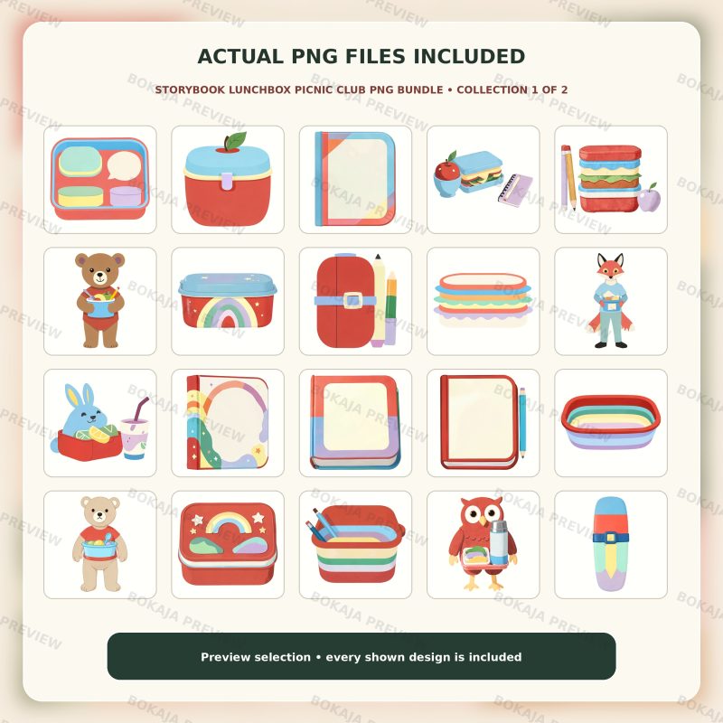 Storybook Lunchbox Picnic Club PNG Bundle image 2