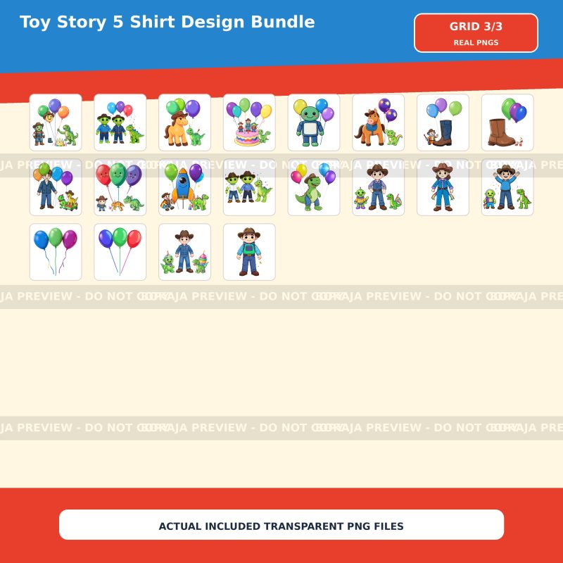 Toy Story 5 Shirt Design PNG Bundle image 4