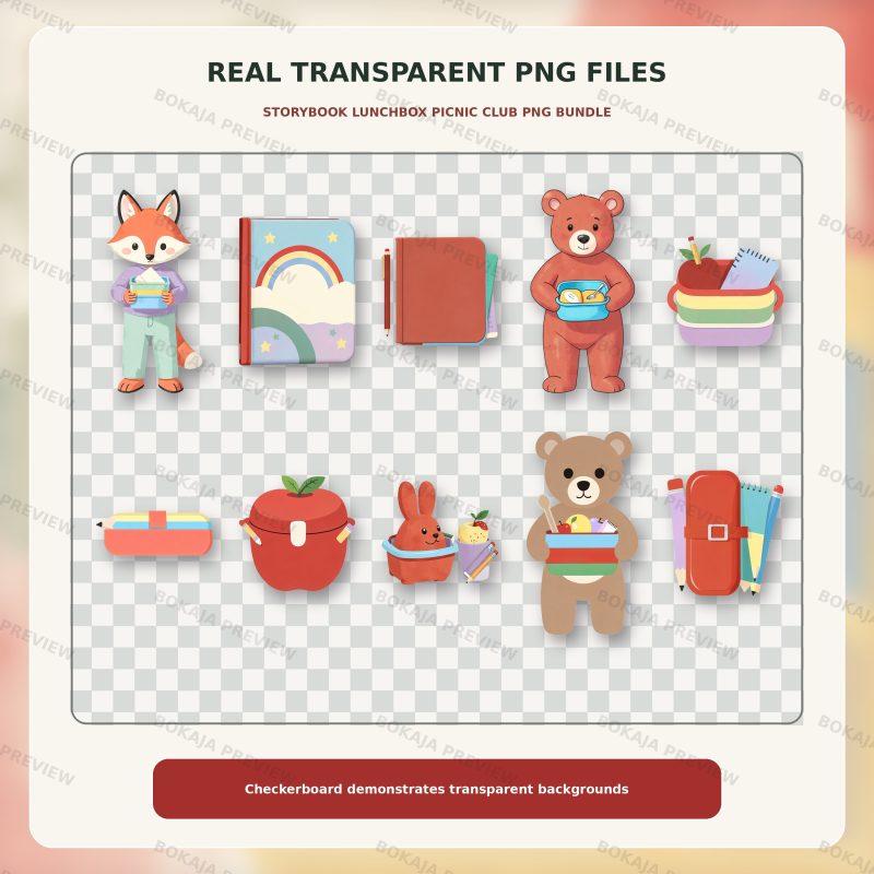 Storybook Lunchbox Picnic Club PNG Bundle image 4