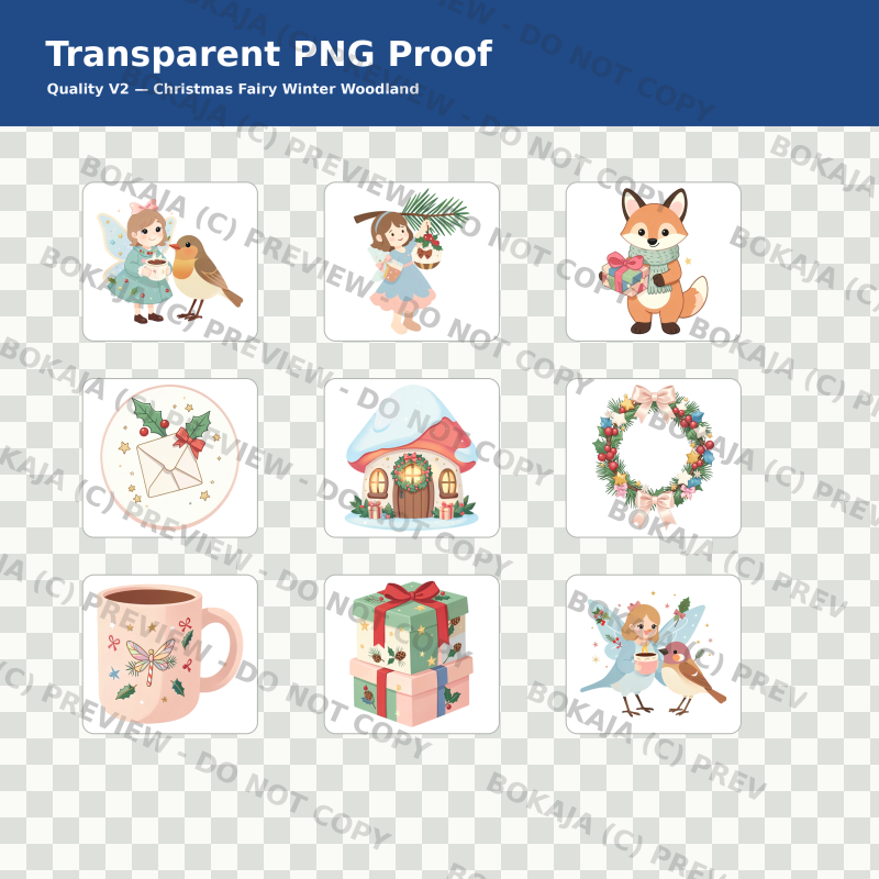 Christmas Fairy Winter Woodland PNG Bundle — 40 Clipart Files image 4