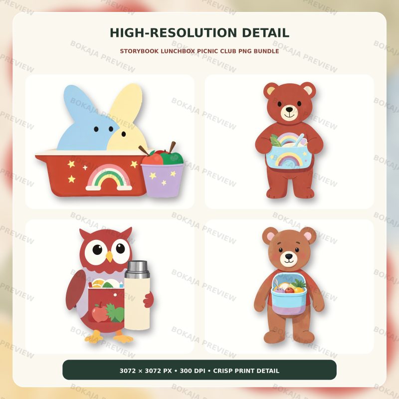 Storybook Lunchbox Picnic Club PNG Bundle image 5