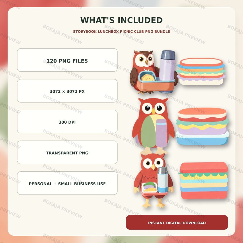 Storybook Lunchbox Picnic Club PNG Bundle image 6