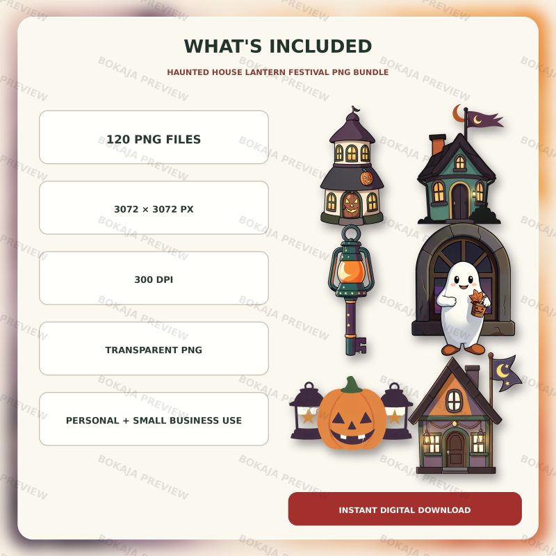 Haunted House Lantern Festival PNG Bundle image 6