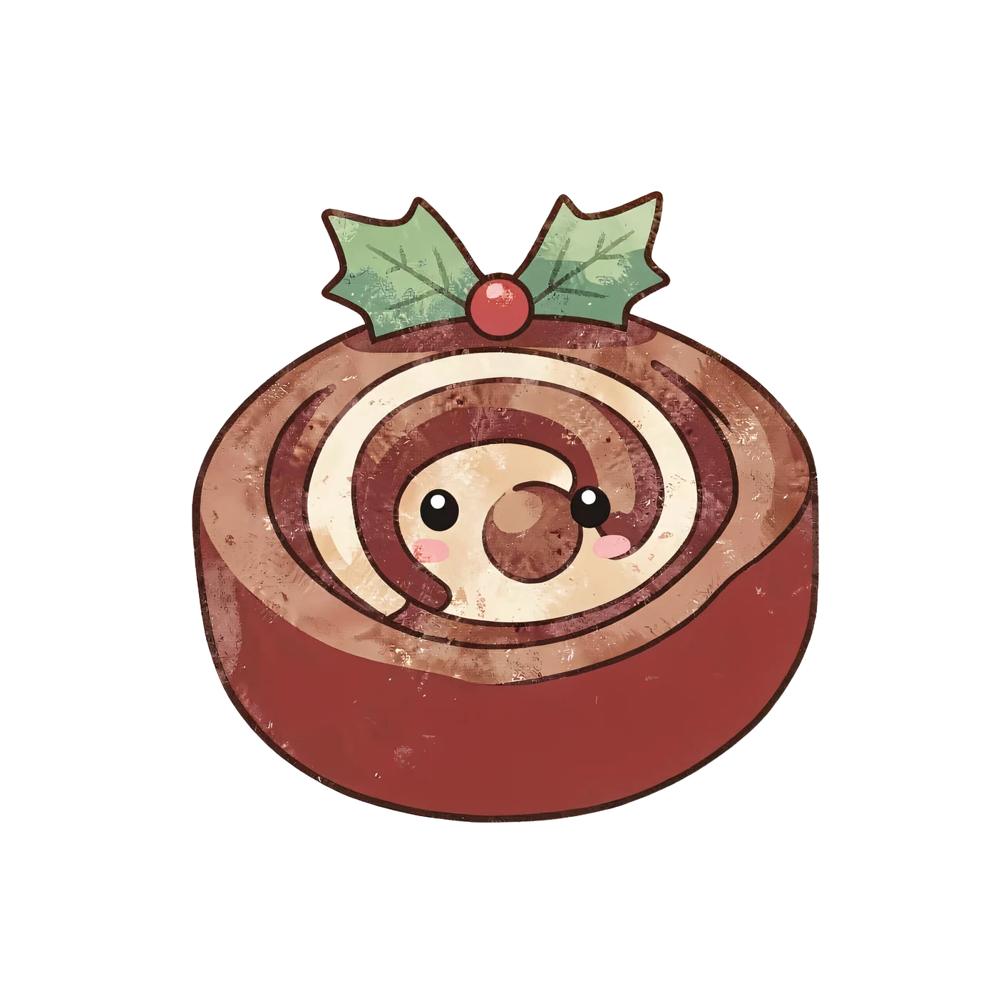Cinnamon Roll With Holly 02 transparent PNG from the free Christmas Fairy Gingerbread Workshop pack