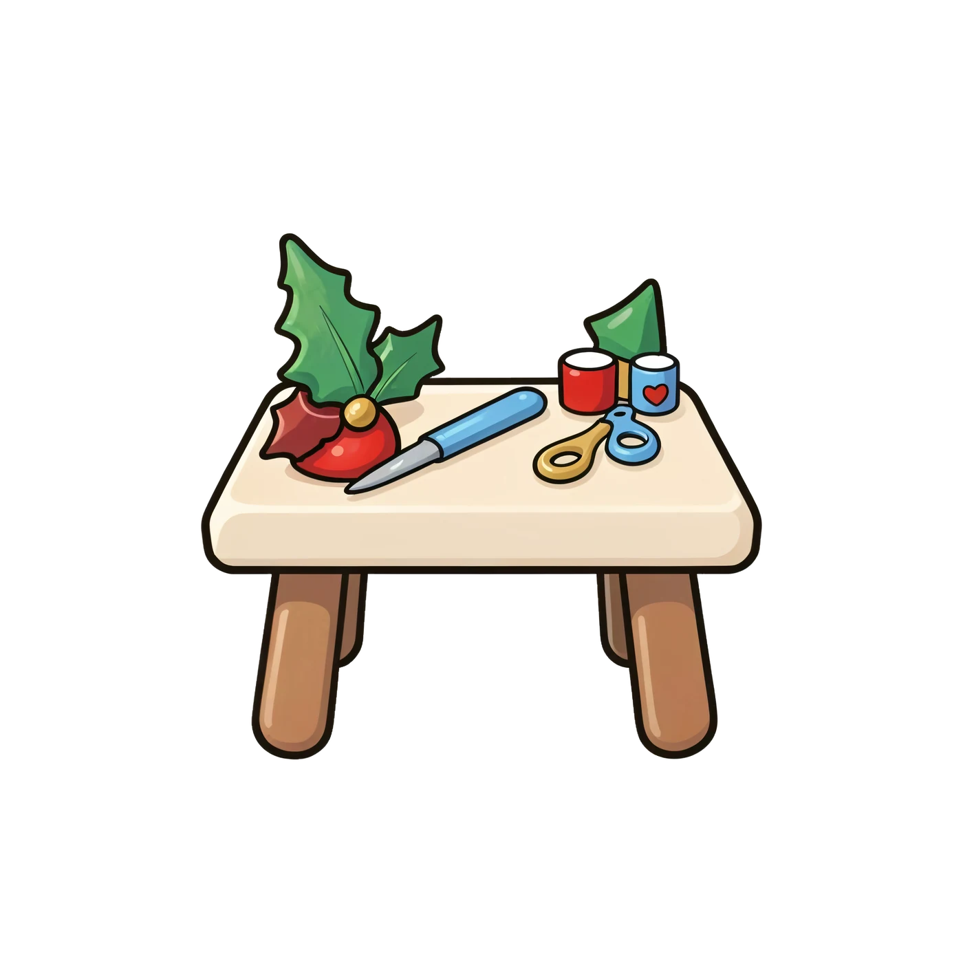 A Tiny Workbench With Toy Tools 02 transparent PNG from the free Christmas Toy Workshop pack