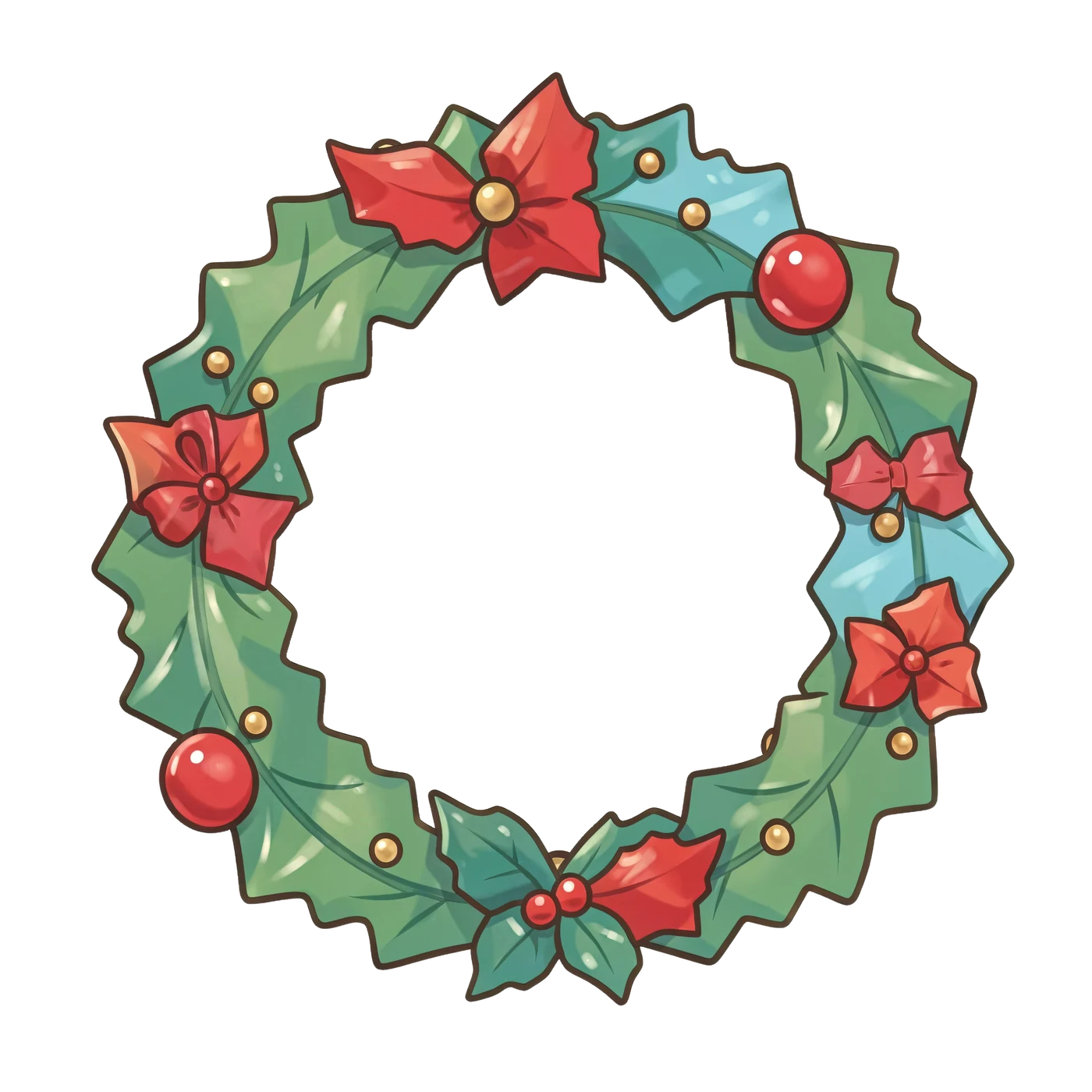 A Holiday Toy Wreath With An Empty Center 01 transparent PNG from the free Christmas Toy Workshop pack