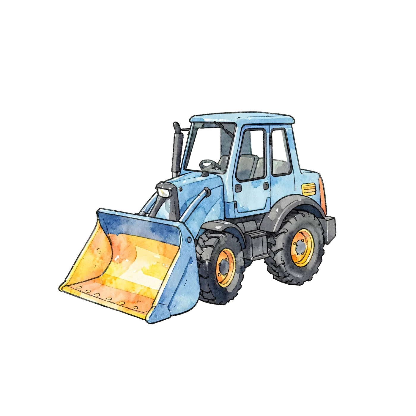 Un PNG trasparente Piccolo bulldozer blu 01 del pacchetto gratuito Cantiere con veicoli da costruzione