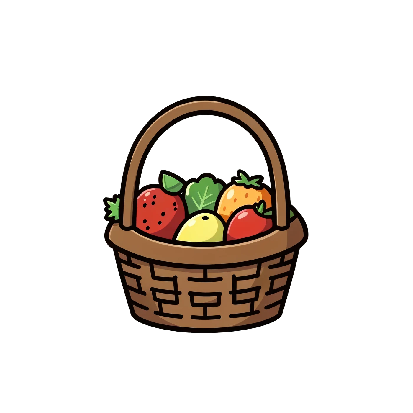 One Original Dinosaur Picnic Basket With Fruit 02 transparent PNG from the free Dinosaur Birthday Adventure pack