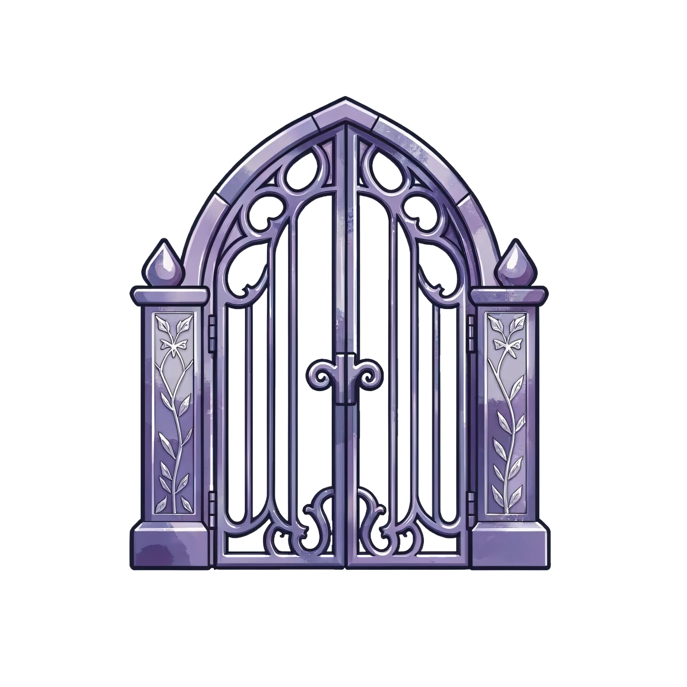 Arched Garden Gate 01 transparent PNG from the free Gothic Fairy Moon Garden pack