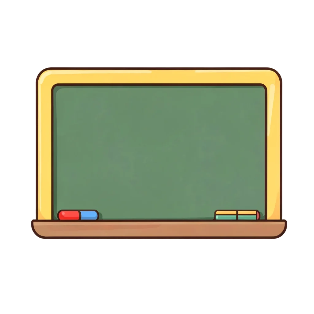 A Blank Classroom Chalkboard With No Writing 01 transparent PNG from the free Teacher Classroom Helpers pack