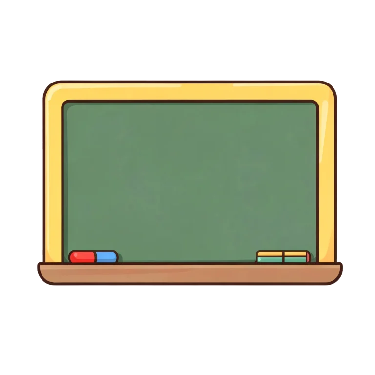 A Blank Classroom Chalkboard With No Writing 01 transparent PNG from the free Teacher Classroom Helpers pack