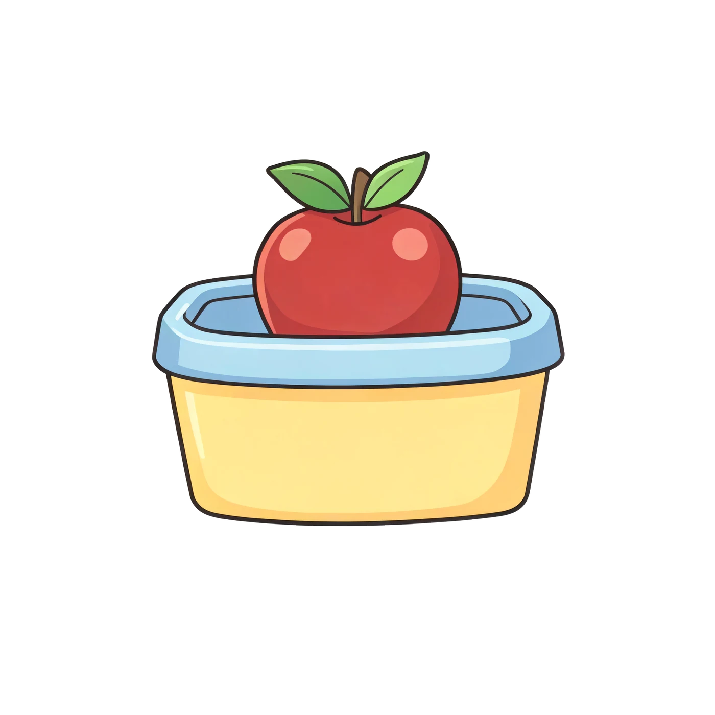A Lunchbox With An Apple 01 transparent PNG from the free Teacher Classroom Helpers pack