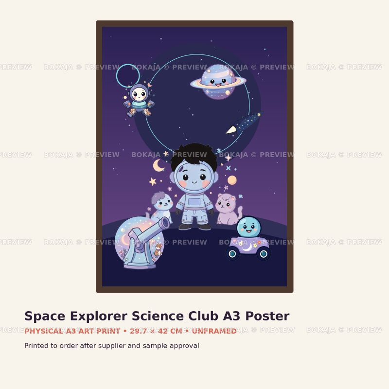 Space Explorer Science Club A3 Poster