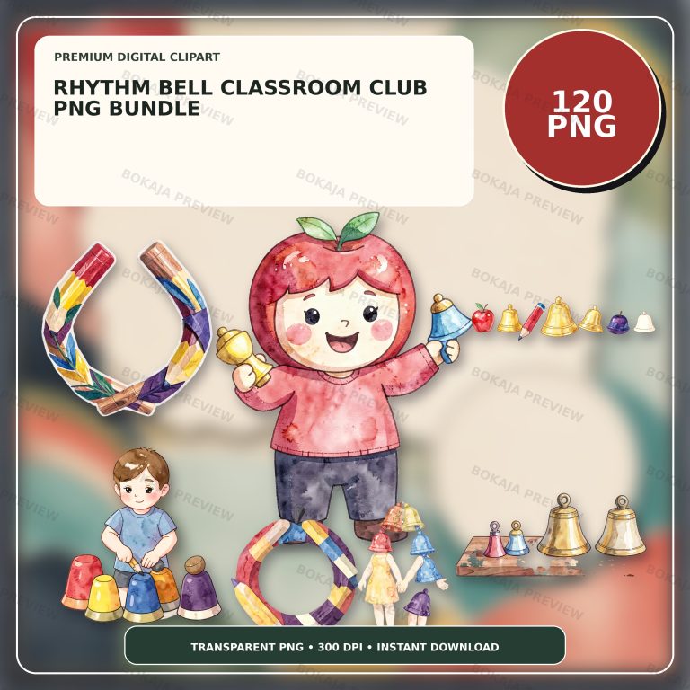 Rhythm Bell Classroom Club PNG Bundle protected preview 1