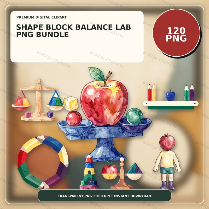 Shape Block Balance Lab PNG Bundle image 1
