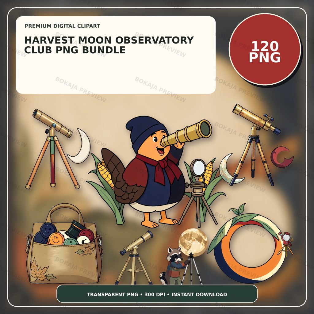 Harvest Moon Observatory Club PNG Bundle