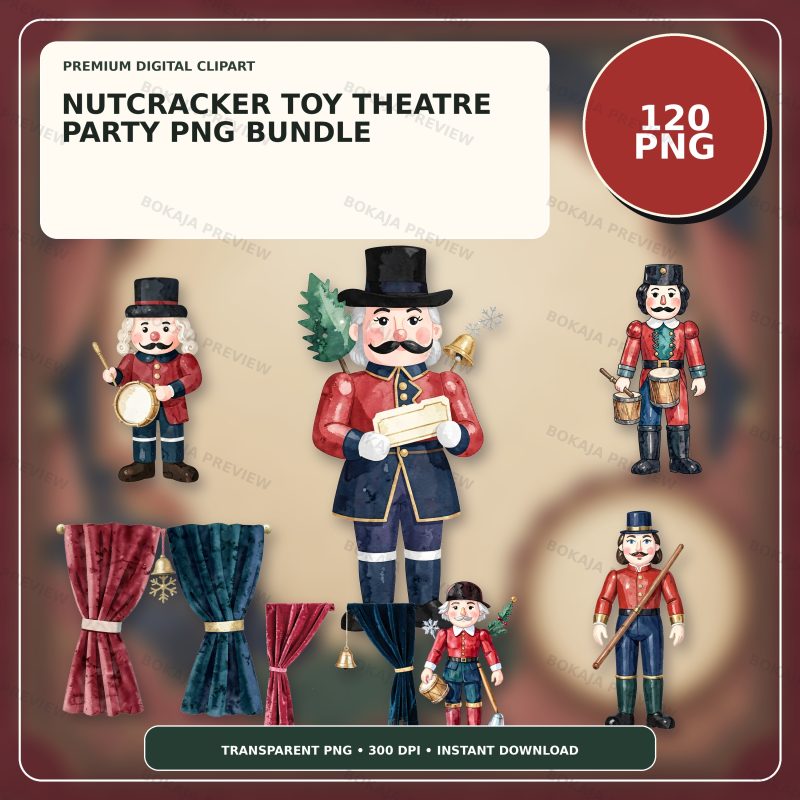 Nutcracker Toy Theatre Party PNG Bundle