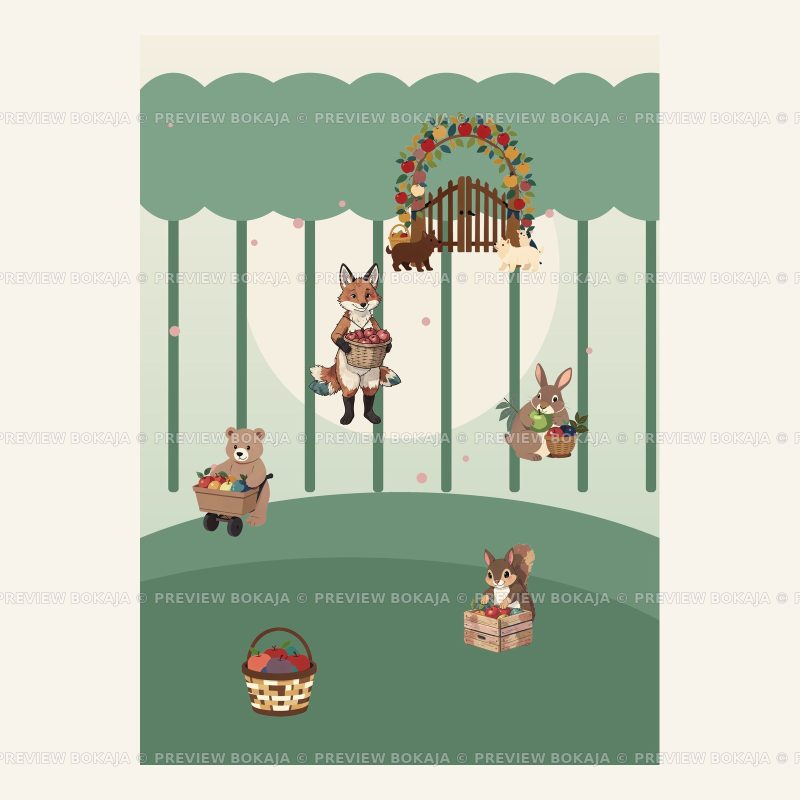 Woodland Apple Orchard Market A3 Poster image 2