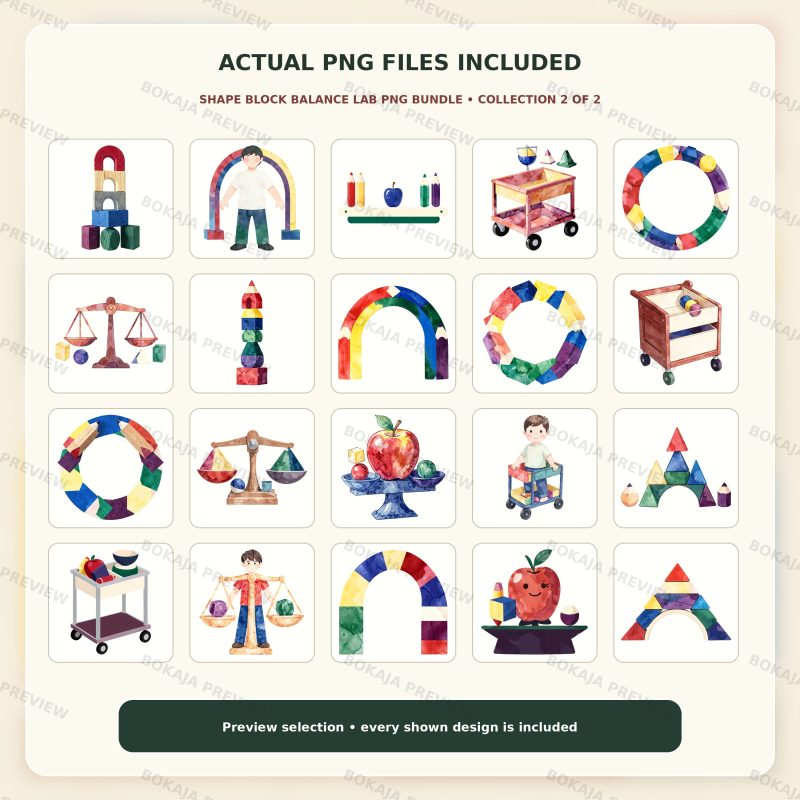Shape Block Balance Lab PNG Bundle image 3
