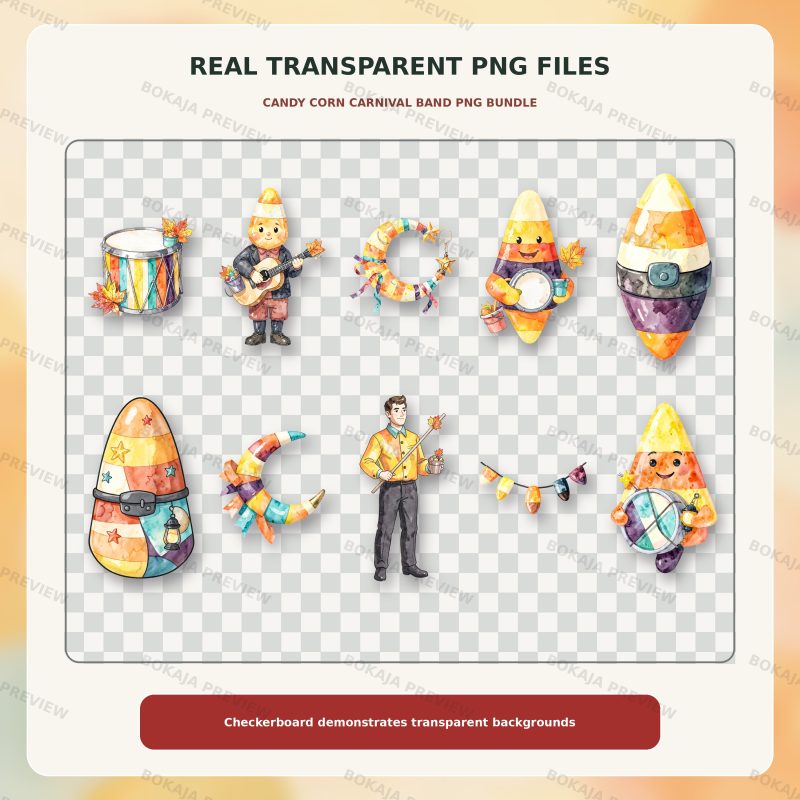 Candy Corn Carnival Band PNG Bundle image 4