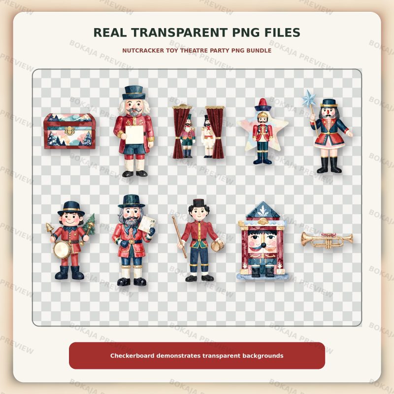 Nutcracker Toy Theatre Party PNG Bundle image 4
