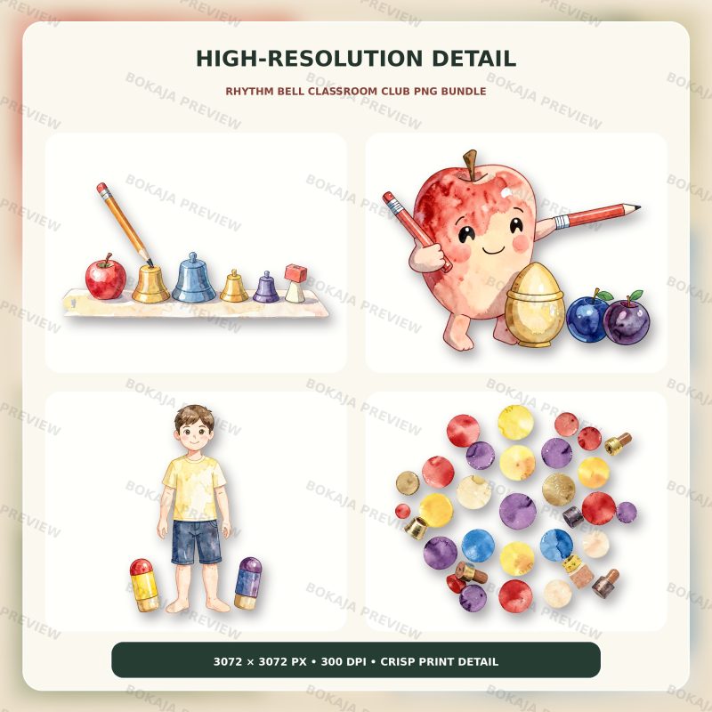 Rhythm Bell Classroom Club PNG Bundle image 5