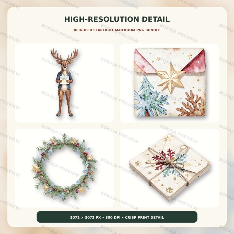 Reindeer Starlight Mailroom PNG Bundle image 5