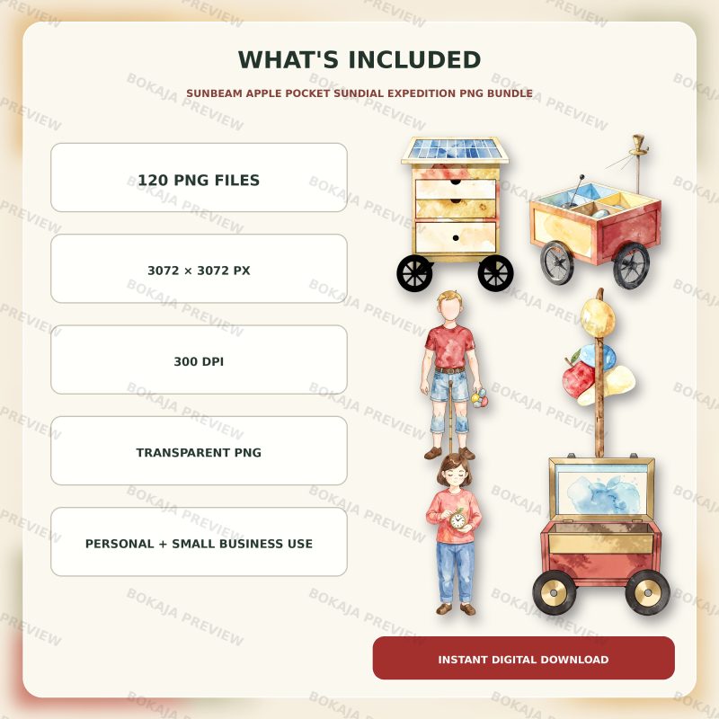 Sunbeam Apple Pocket Sundial Expedition PNG Bundle image 6