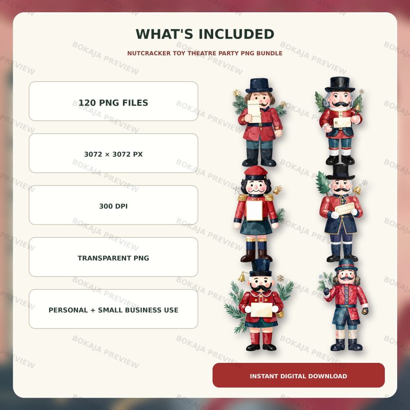 Nutcracker Toy Theatre Party PNG Bundle image 6