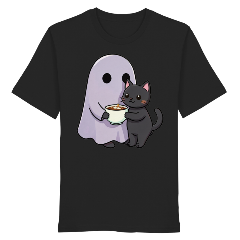 Cute Ghost Cocoa Café Organic T-Shirt