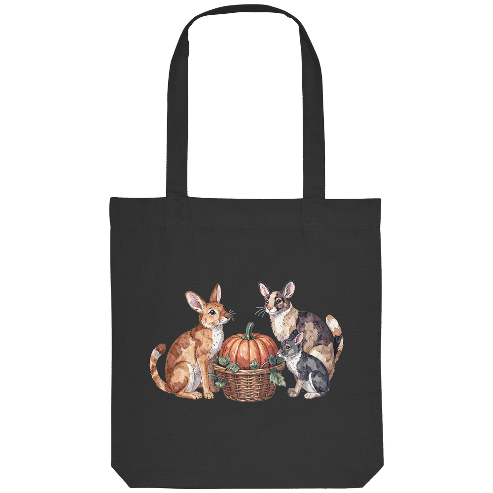 Floral Pumpkin Harvest Organic Tote Bag