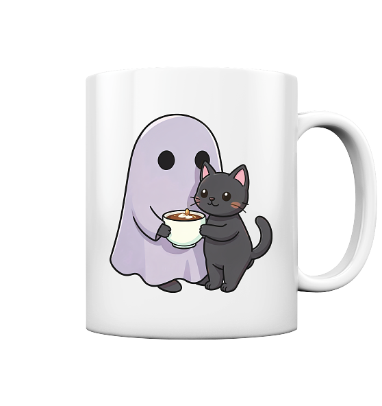 Cute Ghost Cocoa Café Glossy Mug
