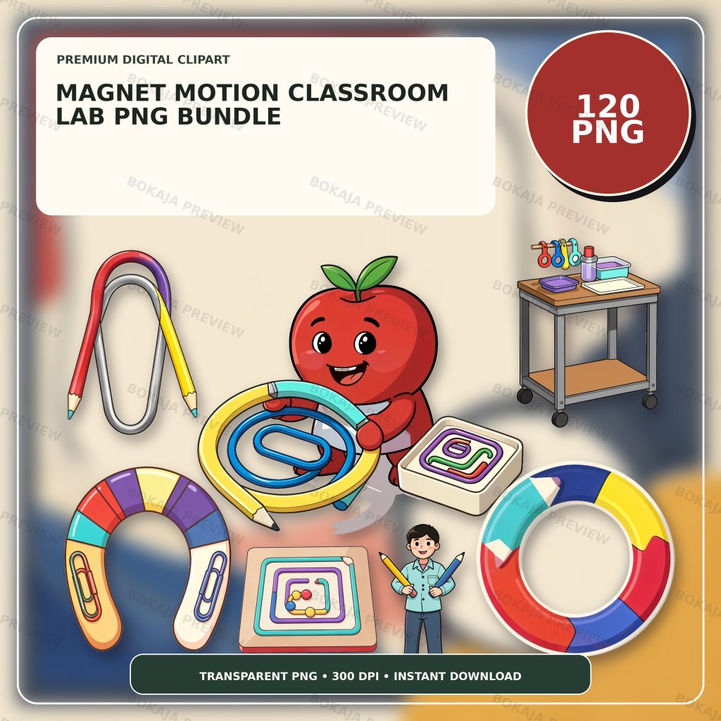 Magnet Motion Classroom Lab PNG Bundle