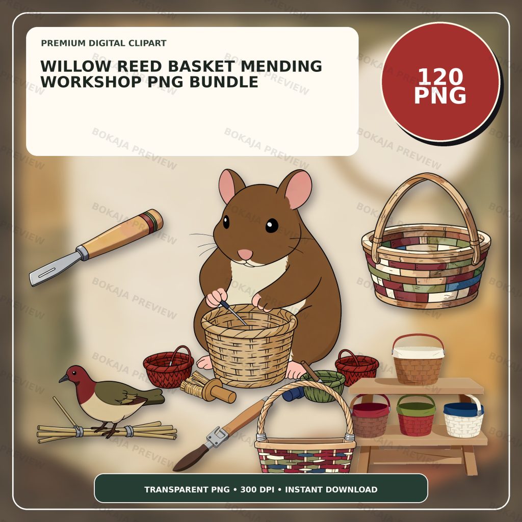 Willow Reed Basket Mending Workshop PNG Bundle