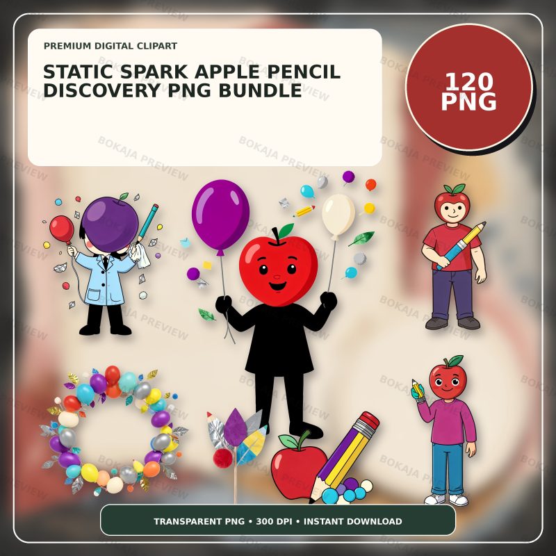 Static Spark Apple Pencil Discovery PNG Bundle image 1