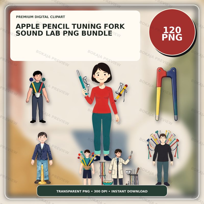 Apple Pencil Tuning Fork Sound Lab PNG Bundle protected preview 1
