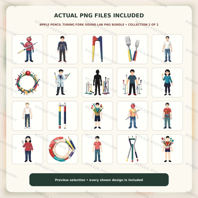 Sound & Vibration Science Clipart – 120 PNGs image 3