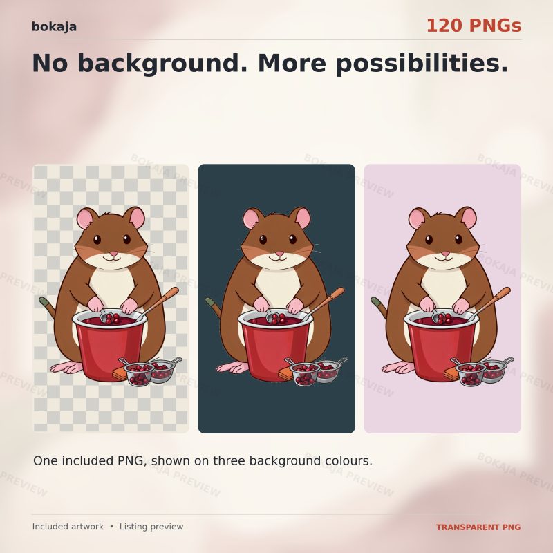 Cranberry Dyeing Characters & Supplies Clipart – 120 PNGs image 4