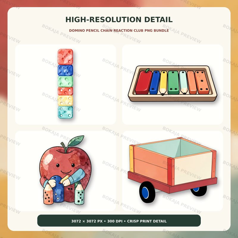 Domino Chain Reaction Clipart – 120 PNGs image 5